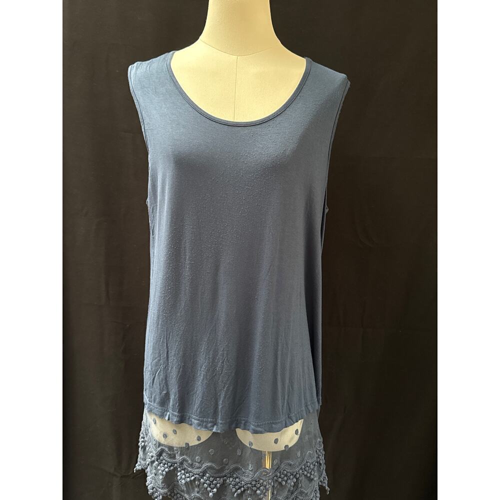 Women’s Anthony Richard’s Long Navy Blue Tank top Sz L